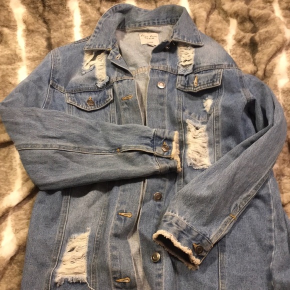 Love Tree Jackets & Blazers - ☄️☄️SOLD🍓🍓🍓🍓 Distressed denim jacket
